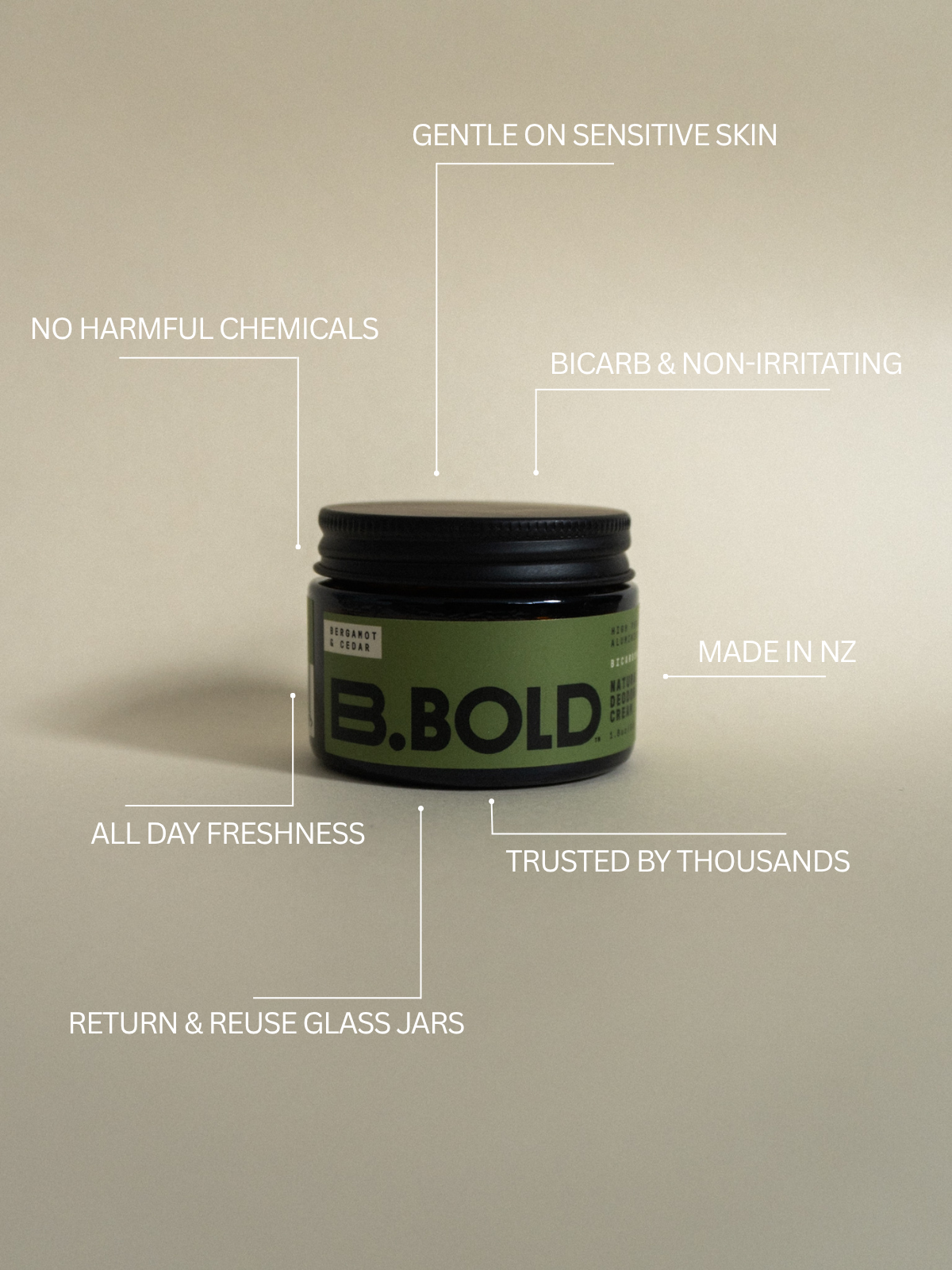 Bergamot & Cedar Deodorant | Bicarb Free